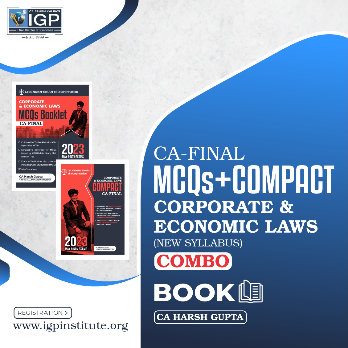 CA Final - Law Combo (Compact & Mcq Booklet May & Nov 23)-CA-Final-Law- CA Harsh Gupta